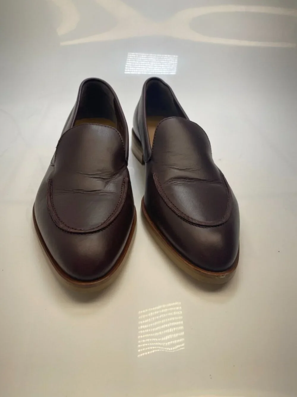 Everlane Women's Modern Leather Burgundy Loafer Sz 7.5